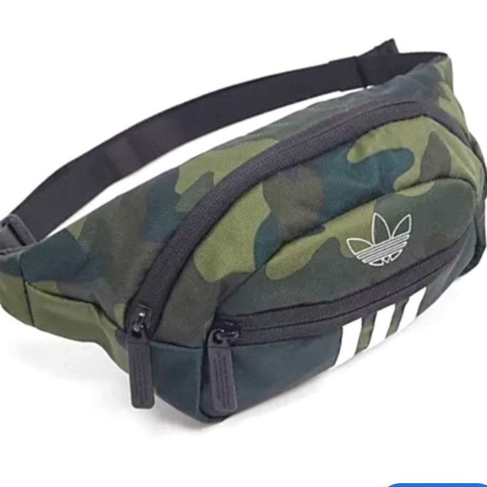 Adidas 3 Striped Unisex Camo Print Fanny Pack/Crossbody Bag